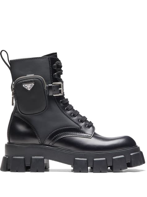 prada pouch shoes|prada ankle pouch combat boots.